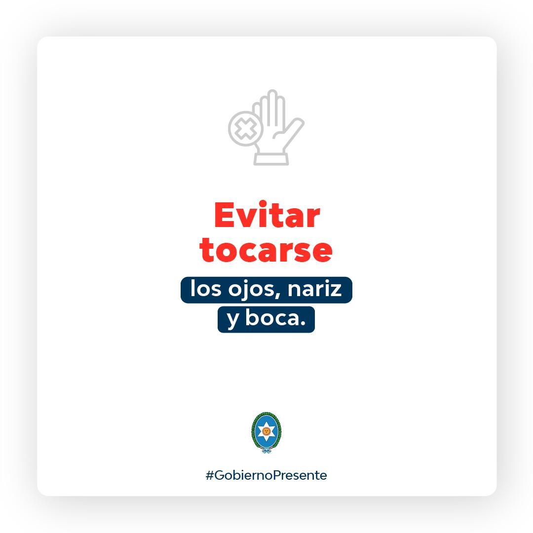 Evitar tocarse ...
