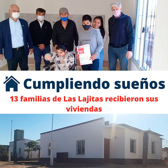 13 Familias de Lajitas recibieron Viviendas