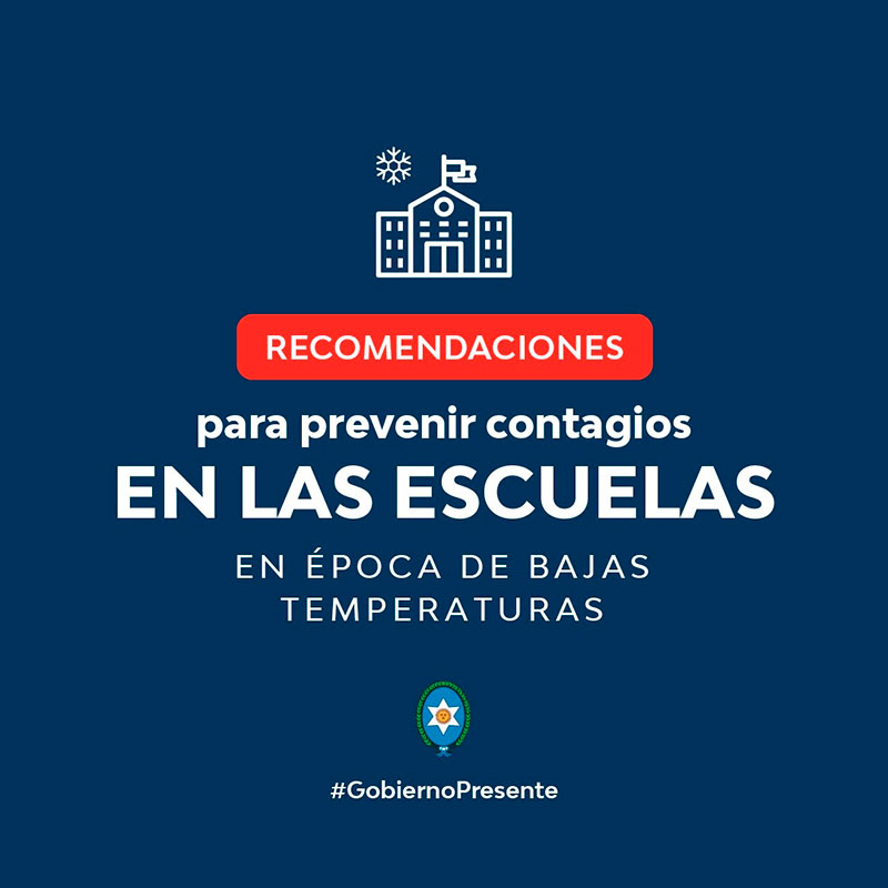 COVID-19: Recomendaciones para prevenir contagios en Escuelas