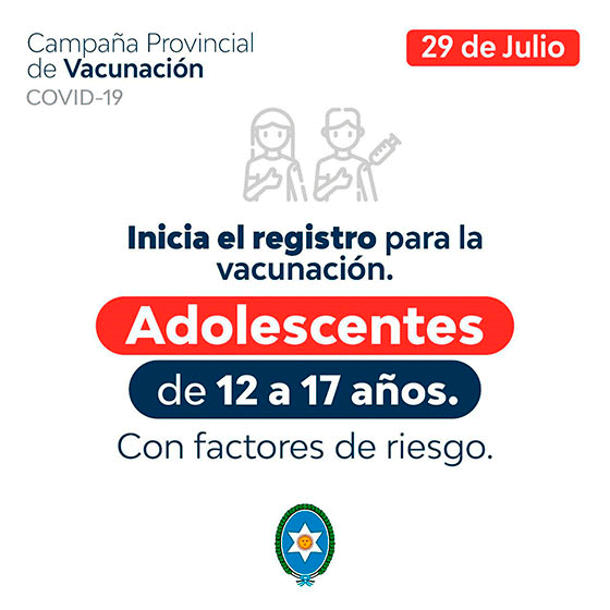 Registro Vacunación Adolescentes de 12 a 17 años