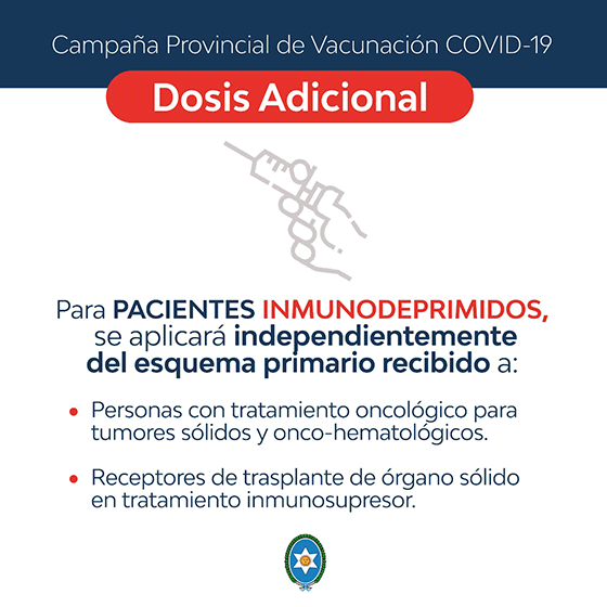 COVID19: Dosis adicional Inmunodeprimidos