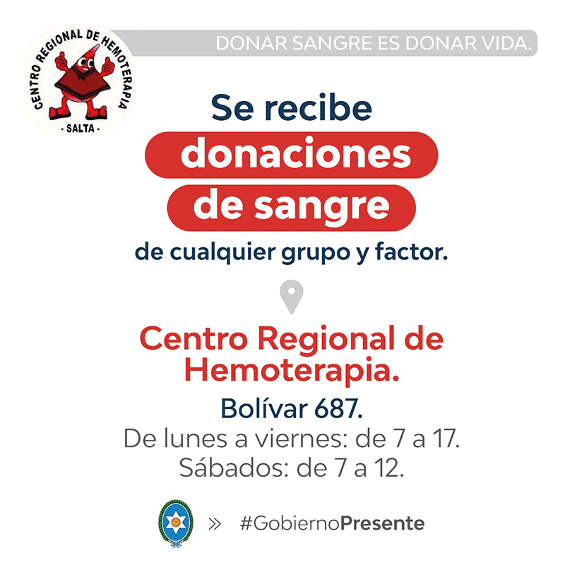 Donar Sangre Salta