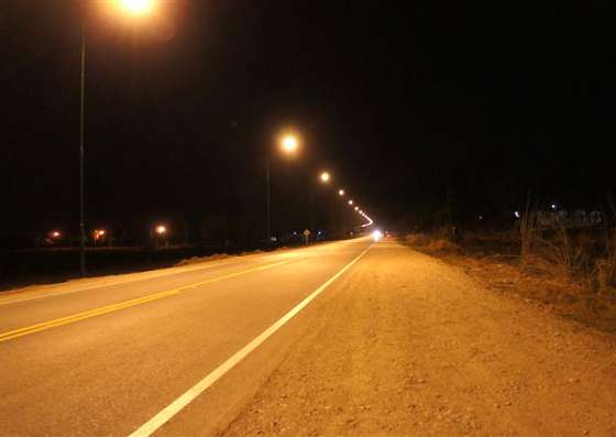 Finalizó la obra de iluminación entre Colón y paraje Las Blancas