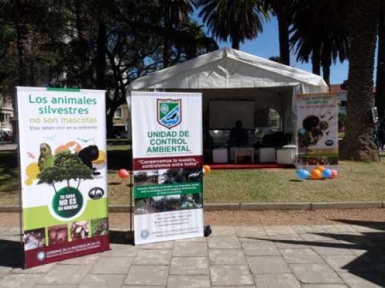 Carpa institucional del ministerio de Ambiente