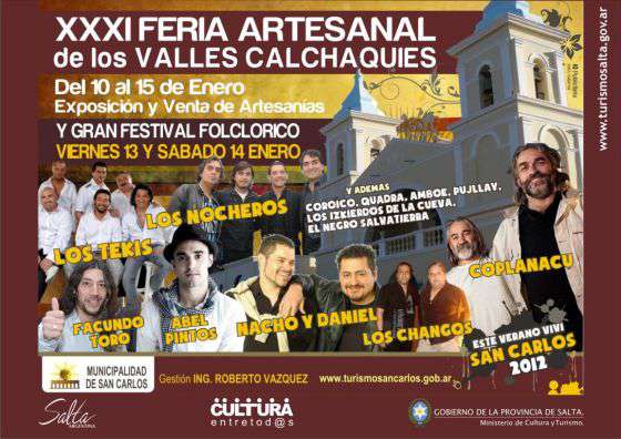 San Carlos palpita la Feria Artesanal de los Valles Calchaquíes