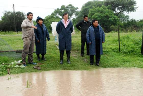 Funcionarios de Seguridad recorrieron una de las zonas afectadas por las lluvias