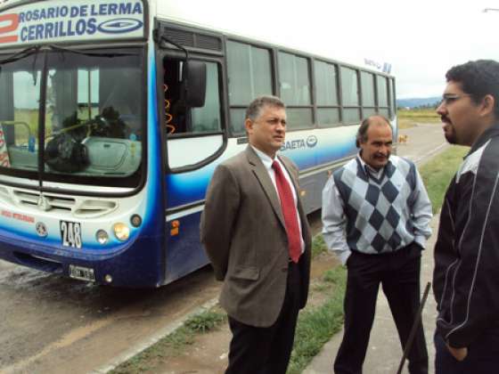SAETA fiscalizó el funcionamiento del transporte en Cerrillos y Rosario de Lerma