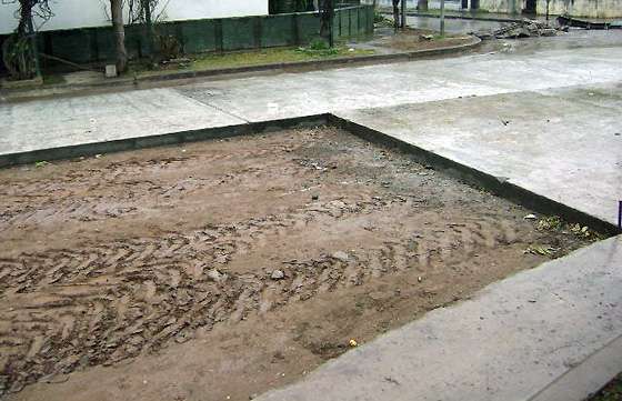 Obras de pavimentación el municipio en Aguaray