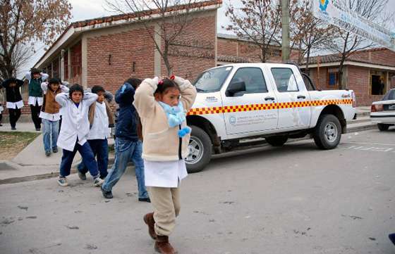 Se hicieron simulacros en escuelas de Pichanal y Orán