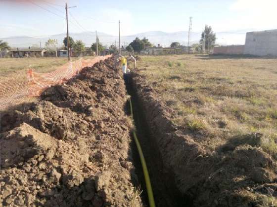 Avanza la construcción de la red de gas en la ciudad capital