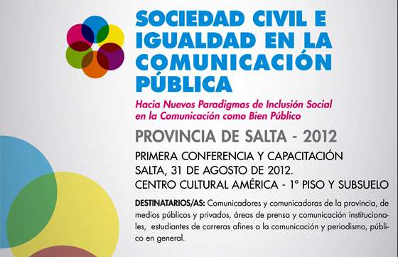Conferencias y capacitación en el ciclo “Sociedad civil, igualdad y comunicación pública”