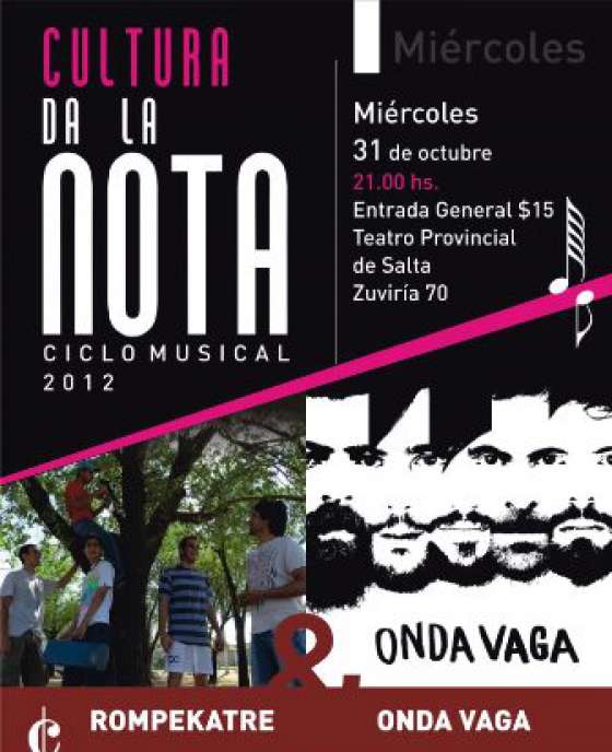 Esta noche se presenta Onda Vaga en “Cultura da la Nota”