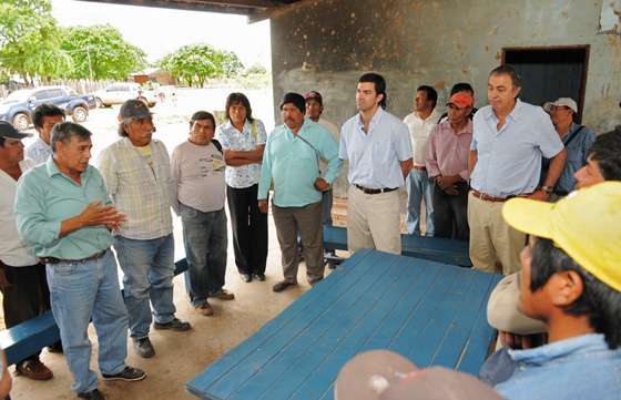 El Gobernador recorrió las obras de la planta de tratamiento de líquidos cloacales en Ballivián