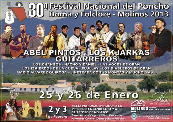 Hoy y mañana se realizará el Festival del Poncho en Molinos