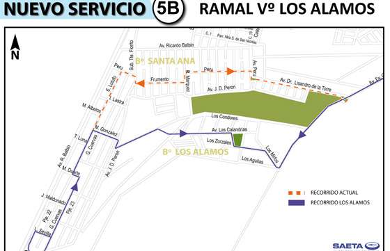 Barrio Los Álamos tendrá servicio propio de colectivo
