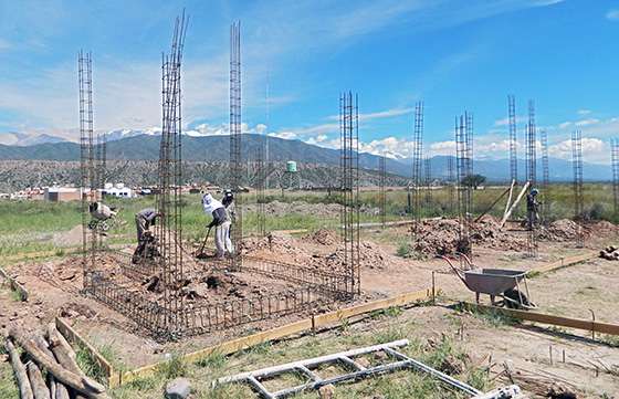 La construcción de viviendas en Payogasta avanza a buen ritmo