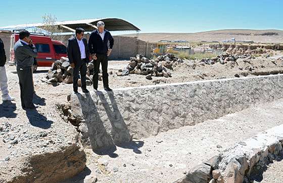 Zottos verificó la ejecución de obras en San Antonio de los Cobres