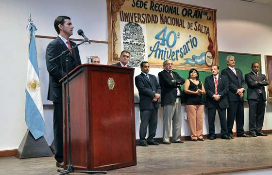 Urtubey participó en el acto aniversario de la Universidad Nacional Sede Orán