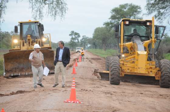 Se supervisaron los trabajos en la obra de pavimentación en la ruta  54