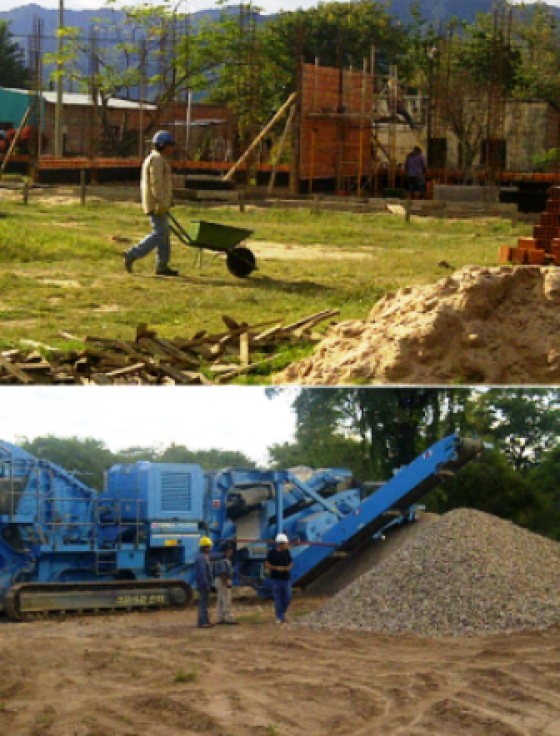 El secretario de Obras Públicas supervisó la ejecución de obras del FRH