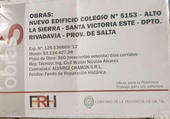 Inició la obra del nuevo edificio del colegio secundario de Alto la Sierra