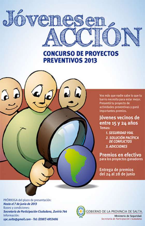 Fue prorrogada la presentación de proyectos “Jóvenes en Acción”