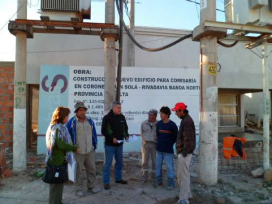 Avanza la construcción del  nuevo edificio para la Comisaria de Cnel. Juan Solá