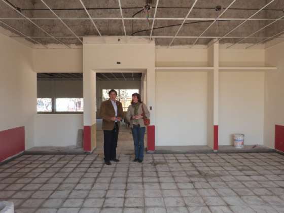 El edificio para el nivel inicial de la escuela Clara Linares de Arias está en su etapa final