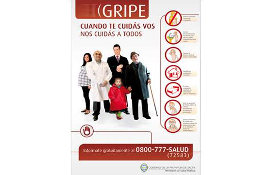 Salud Pública recomendó a la población mantener las medidas de prevención contra la gripe