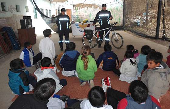 Alumnos de La Calderilla fueron capacitados en Seguridad Vial