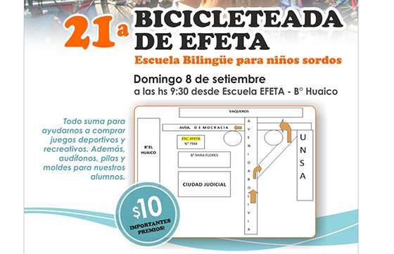 Presentaron la bicicleteada solidaria de Efeta