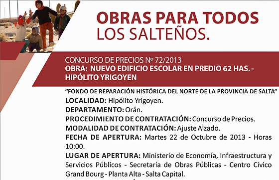 Hipólito Yrigoyen contará con un nuevo establecimiento escolar