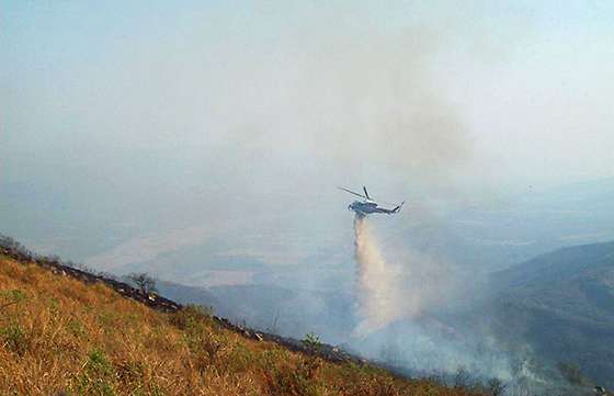 Está controlado el incendio registrado en la serranía de Coronel Moldes