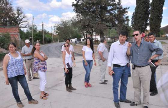 Se inspeccionó la obra de pavimento en Cerrillos