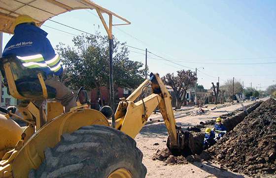 Aguas del Norte renueva redes cloacales en Rosario de la Frontera