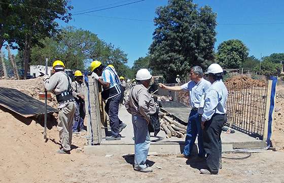 Se supervisaron obras de mejoramiento y adecuación de desagües pluviales en Embarcación