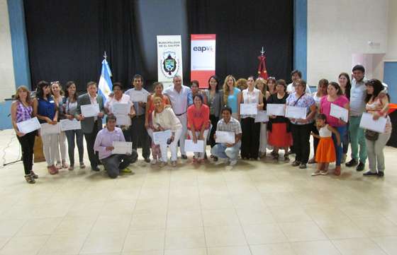 En El Galpón la EAP dictó capacitaciones y entregó certificados