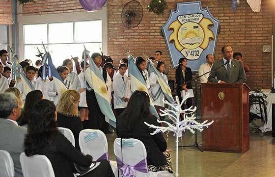 Con un acto en la escuela San Carlos de Borromeo se realizó el cierre del ciclo lectivo del Nivel Primario