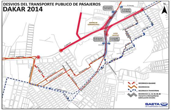 SAETA cambiará recorridos entre mañana viernes 10 y el lunes 13 de enero