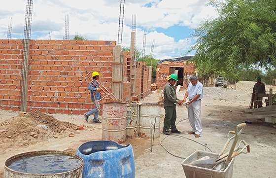 Supervisaron la obra del nuevo edificio del Colegio secundario N°5154 de Los Blancos