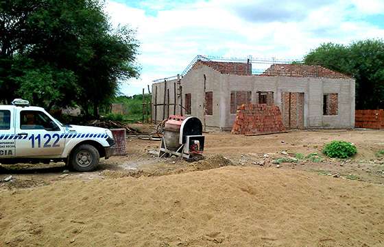 El puesto policial de paraje Santa Rosa tiene un avance del 50%