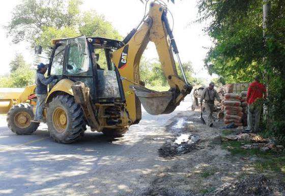En  la ruta Provincial 150 se construye 4 mil metros de cordón cuneta