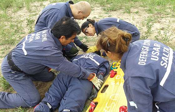 Comenzaron las prácticas de la Brigada de Búsqueda y Rescate Urbano