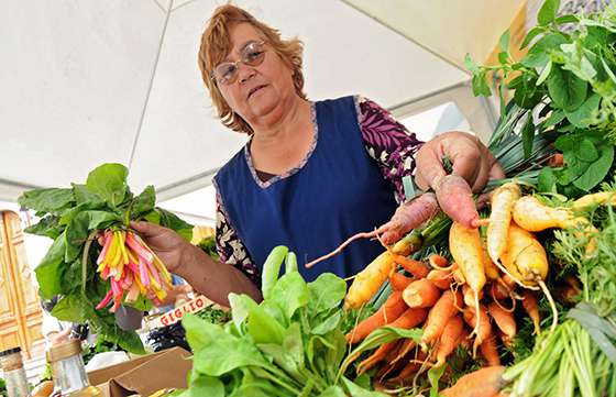 Feria de alimentos sanos a precios justos en barrio Solidaridad