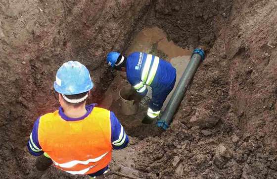 Trabajos en el sistema de distribución de agua en La Merced
