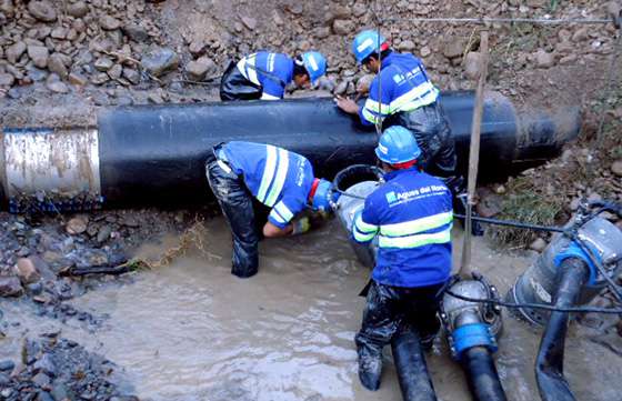 Aguas del Norte reparó el acueducto norte