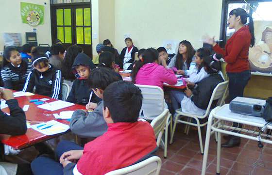 Niños de la escuela Cristóbal Colón de Norte Grande fueron concientizados por la Policía Comunitaria