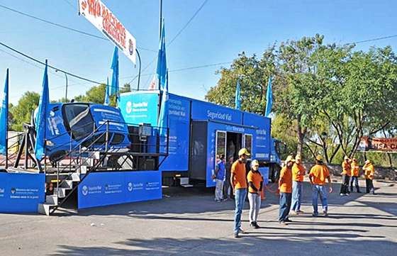 El camión simulador de vuelco concientizará a la comunidad de Salta
