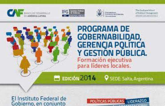 Están abiertas las inscripciones para el Programa de Gobernabilidad, Gerencia Política y Gestión Pública