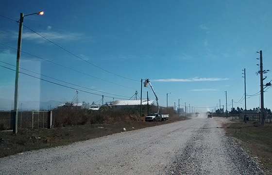 Mejoran las condiciones lumínicas del Parque industrial de Güemes